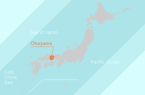 岡山県の位置
