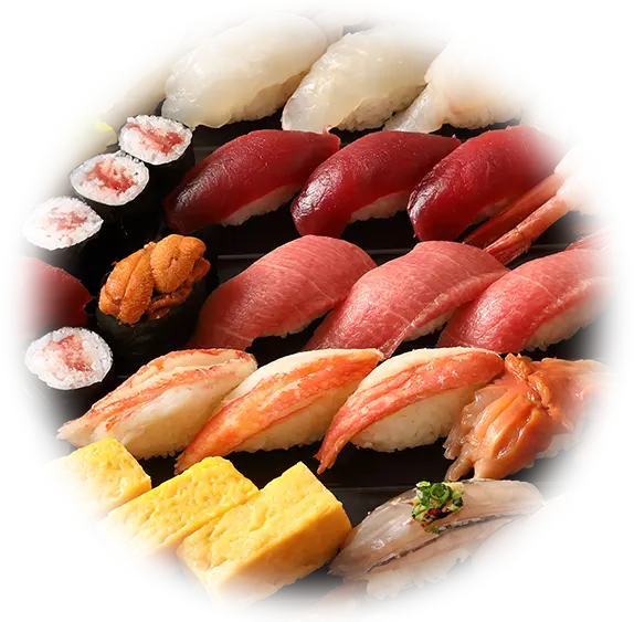 A variety of nigiri sushi