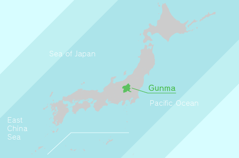 The Location of Gunma Prefecture