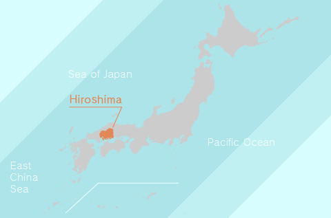 The Location of Hiroshima Prefecture