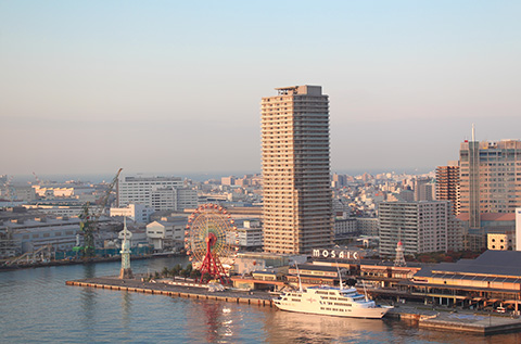 Kobe City, a scenic city located in Hyogo Prefecture, Japan.