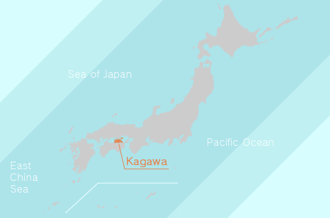 The Location of Kagawa Prefecture