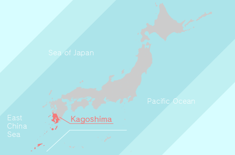 The Location of Kagoshima Prefecture