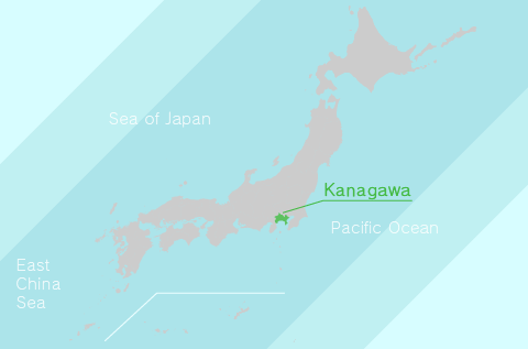 The Location of Kanagawa Prefecture