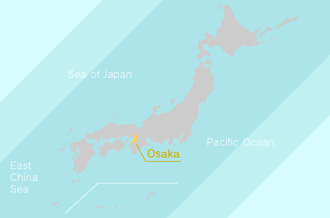 The Location of Osaka Prefecture