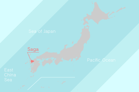 The Location of Saga Prefecture