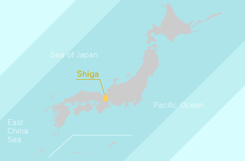 The Location of Shiga Prefecture