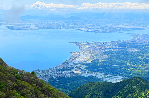 Lake Biwa, the largest lake in Japan.