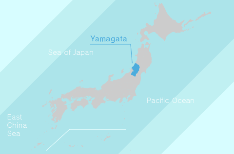 The Location of Yamagata Prefecture