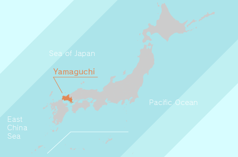 The Location of Yamaguchi Prefecture