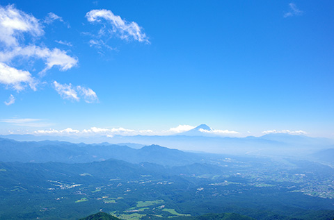 A stunning view of Mount Fuji from Mount Aka, Yatsugatake.